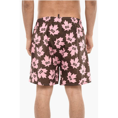 Allover Logo Printed Swim Shorts