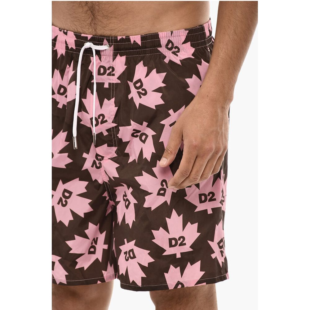 Allover Logo Printed Swim Shorts