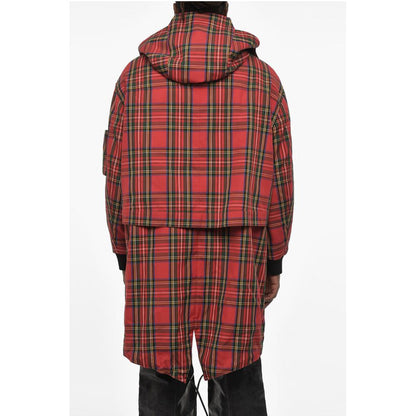 Checked Maxi Coat with Hidden Closure