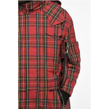 Checked Maxi Coat with Hidden Closure