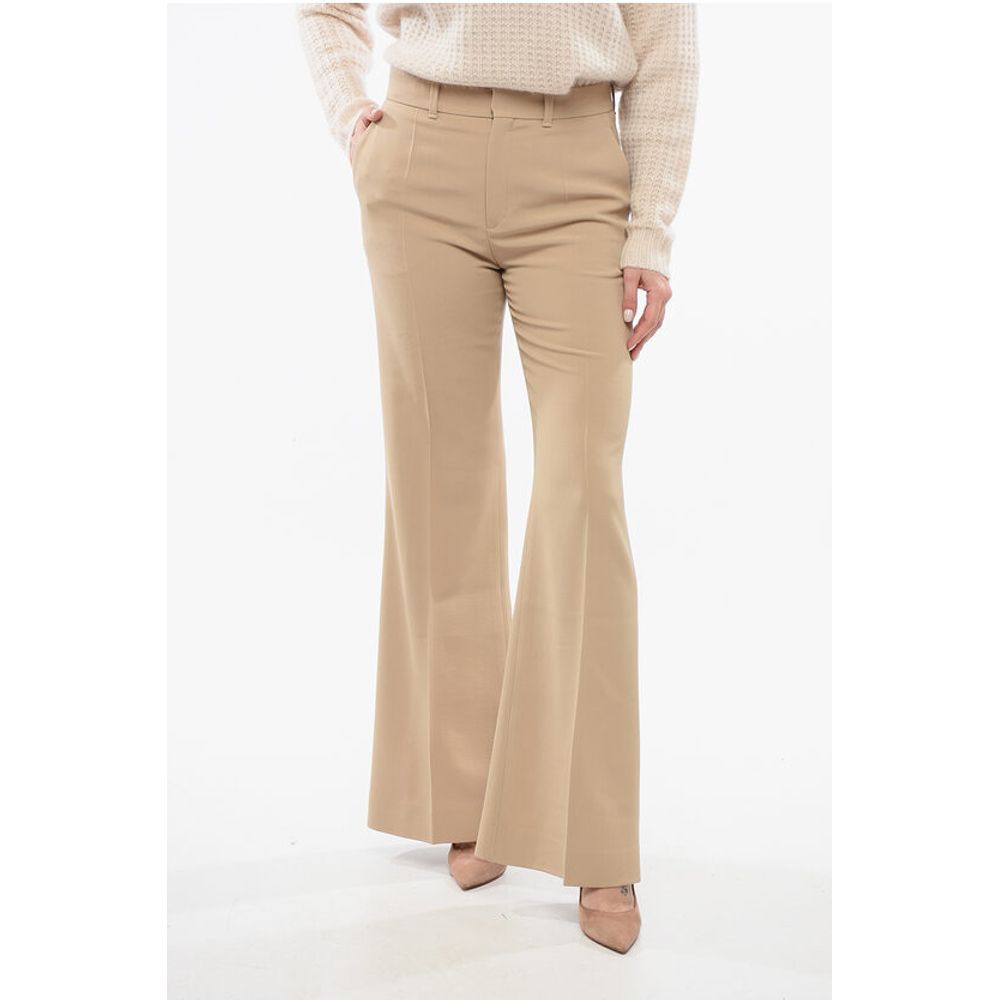 Twill Wool Flared Fit Pants