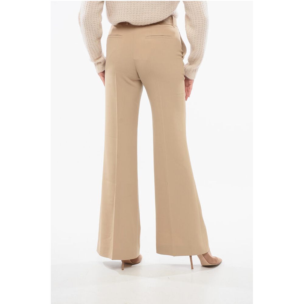 Twill Wool Flared Fit Pants