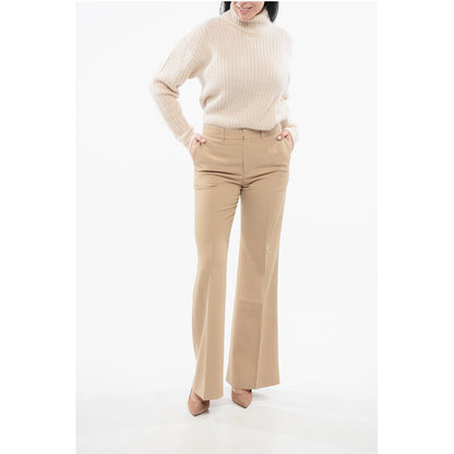 Twill Wool Flared Fit Pants