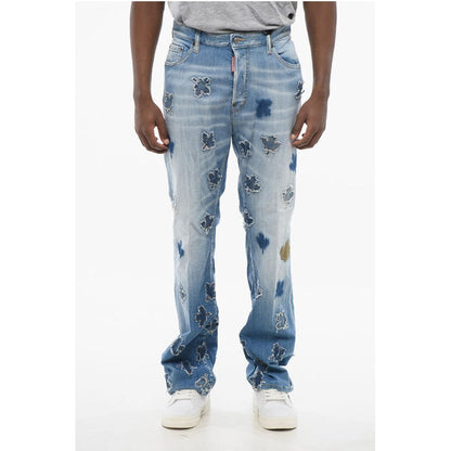 All-Over Patched LEAF Roadie Fit Denims 22cm