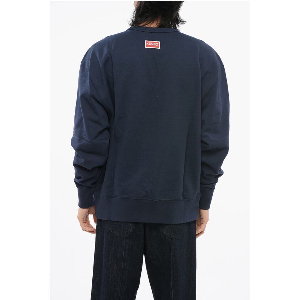 Front Embroidered LUCKY TIGER Crew Neck Sweatshirt