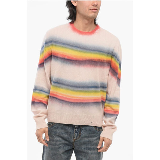 Crew Neck RAINBOW Degradè Cashmere Sweater