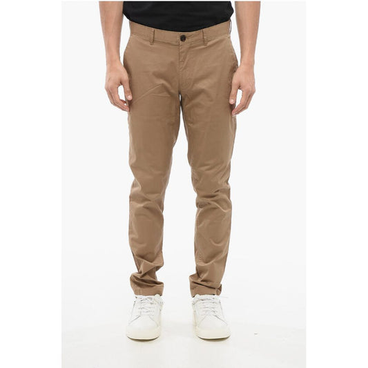 Stretch Cotton Skinny Fit Chinos Pants with Belt Loops