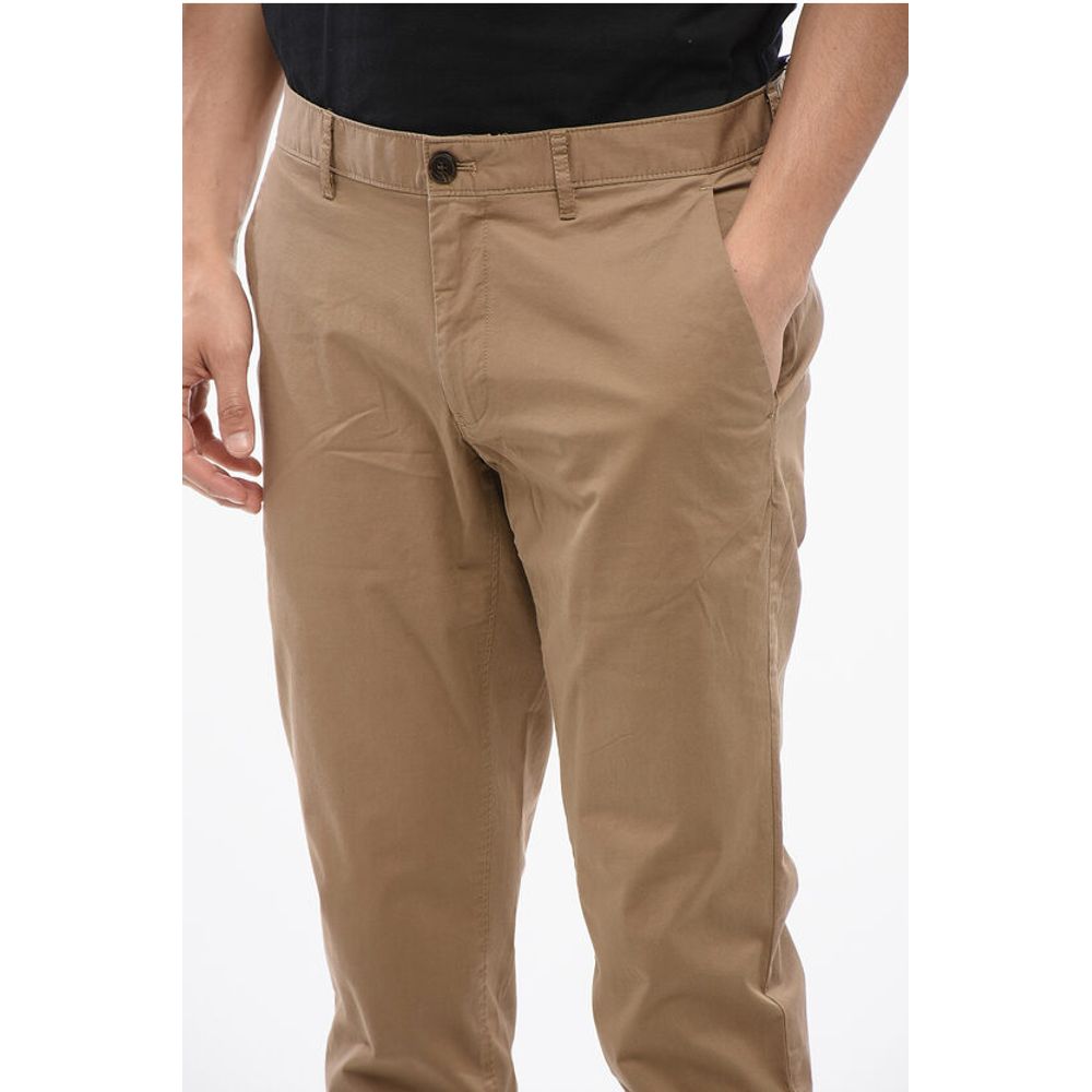 Stretch Cotton Skinny Fit Chinos Pants with Belt Loops