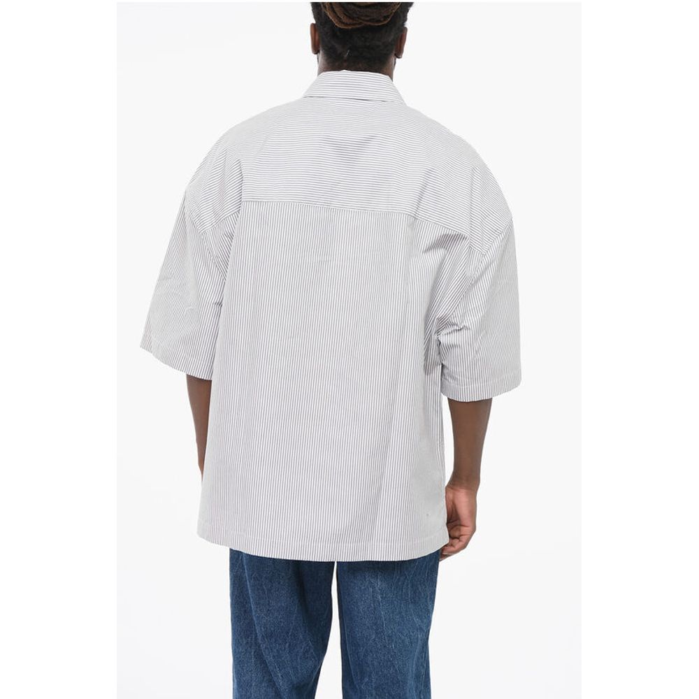 Awning Striped Cotton Shirt with Spread Collar