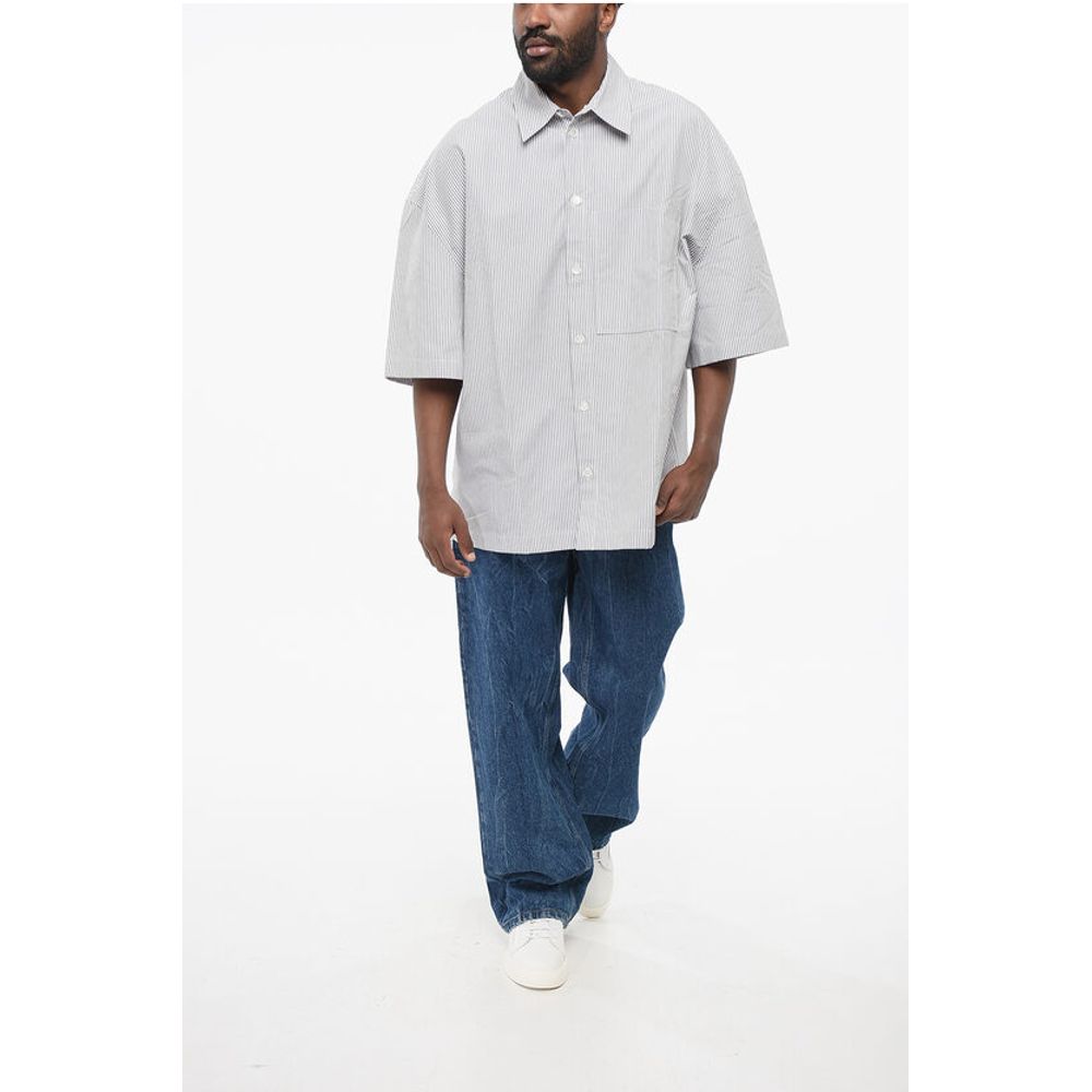 Awning Striped Cotton Shirt with Spread Collar