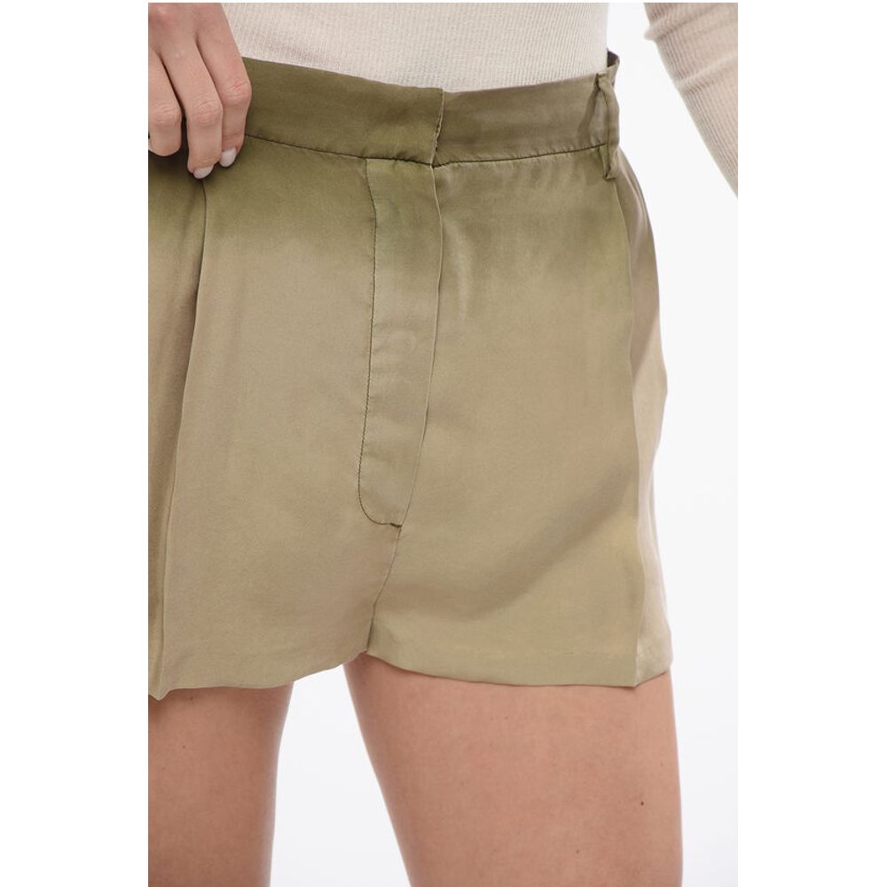 Silk Pleated Shorts