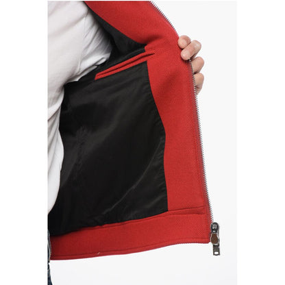 Wool Blend DIAMOND Jacket with Embroidered Insert