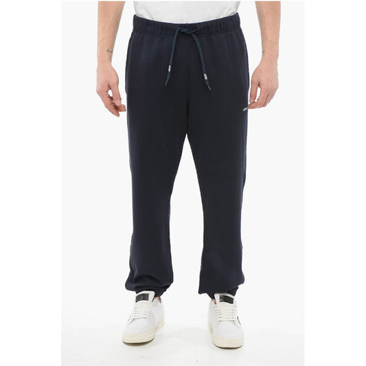 Solid Color Cotton Joggers with Drawstring Waist