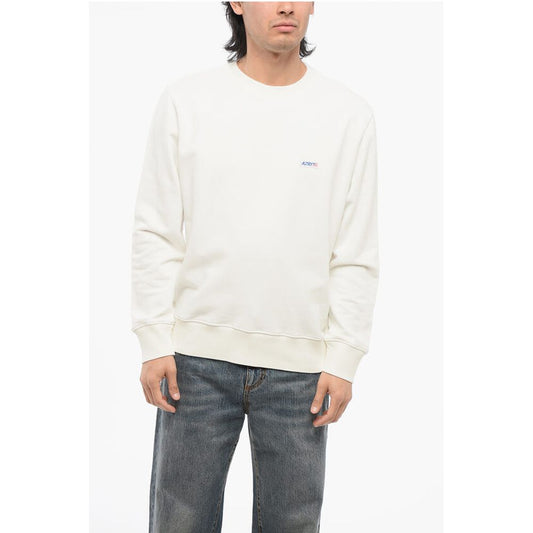 Solid Color Brushed Cotton Crewneck Sweatshirt