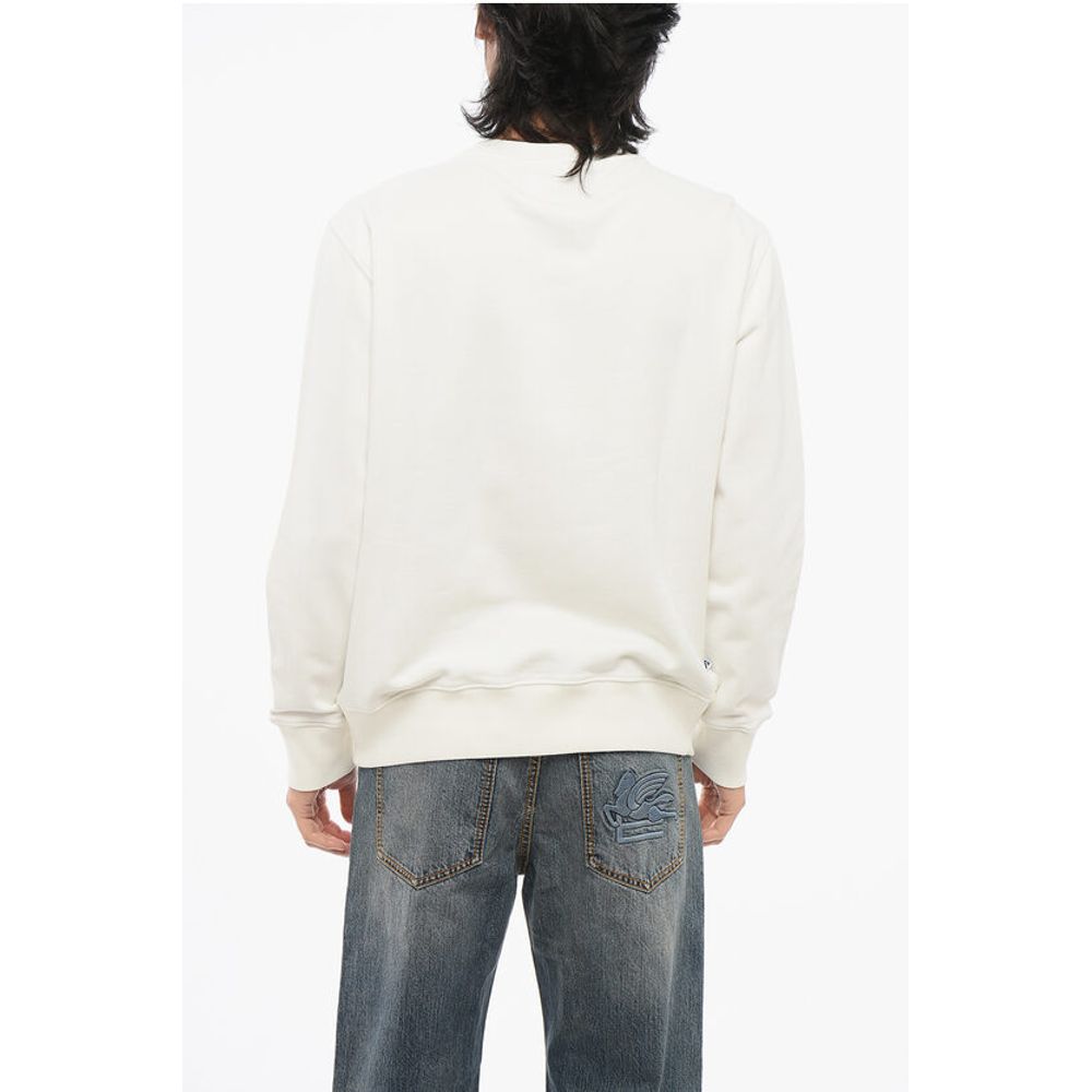 Solid Color Brushed Cotton Crewneck Sweatshirt