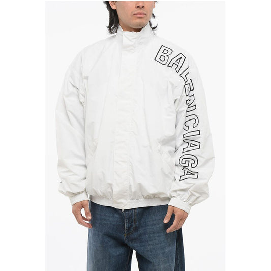 Nylon Windbreaker with Embroidered Logo