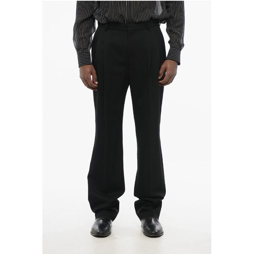 Double-pleated Wool 4-Pocketed Pants