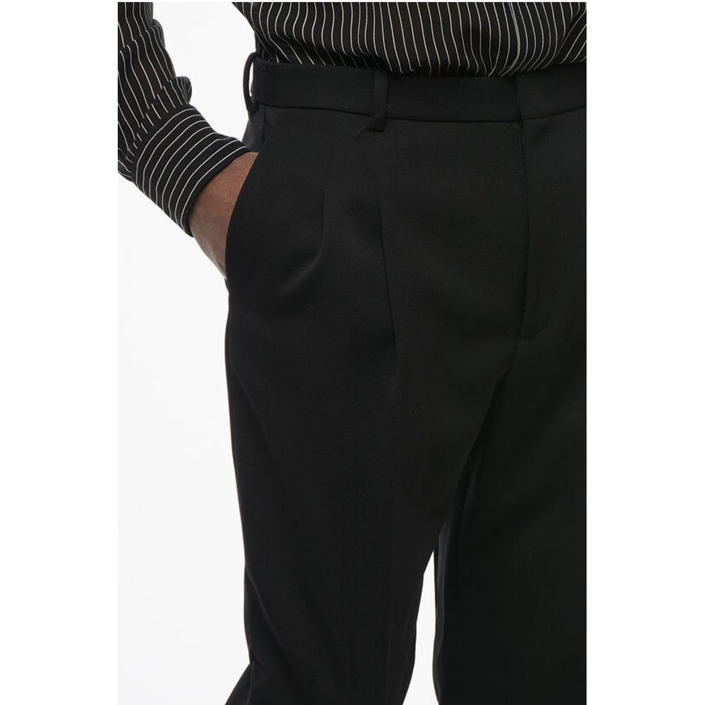 Double-pleated Wool 4-Pocketed Pants