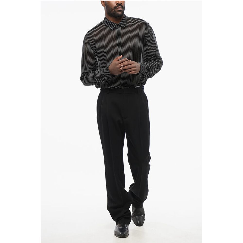 Double-pleated Wool 4-Pocketed Pants