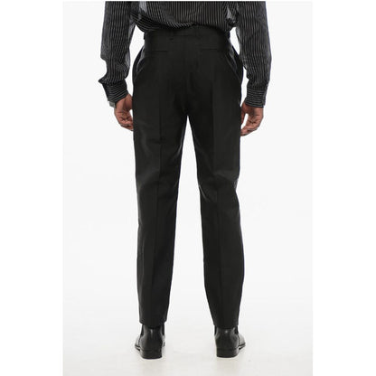 4-Pocketed Wool Blend Pants with Hidden Closure
