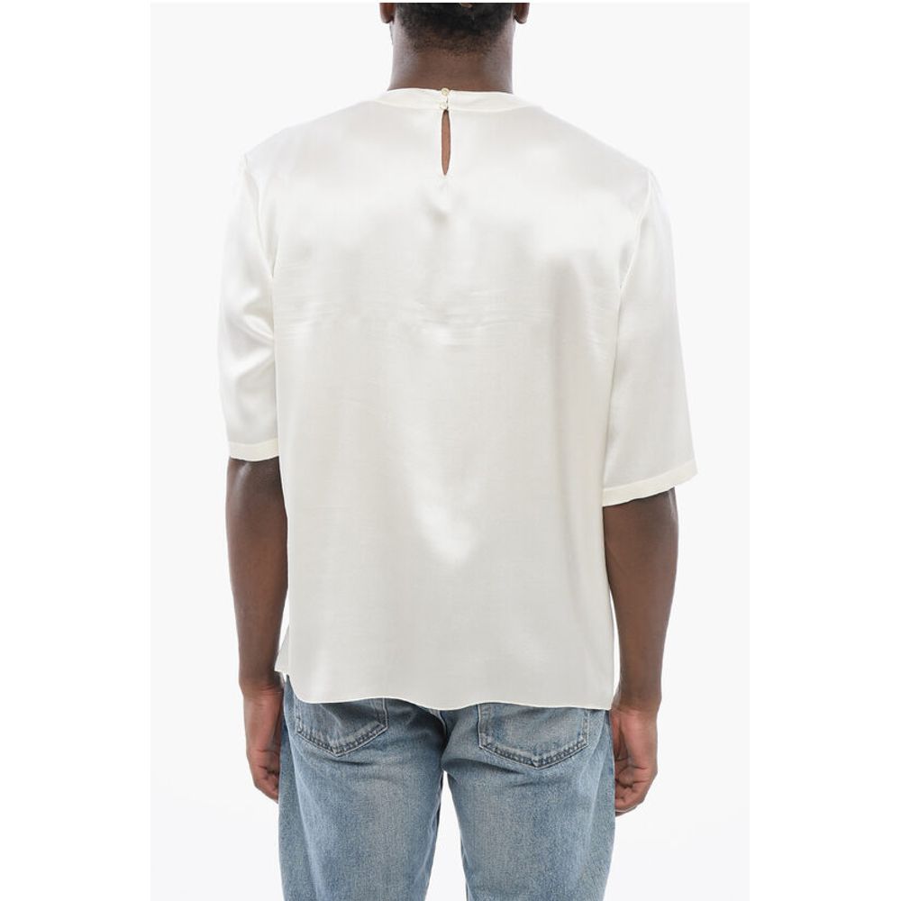 Short-sleeved Silk Blouse