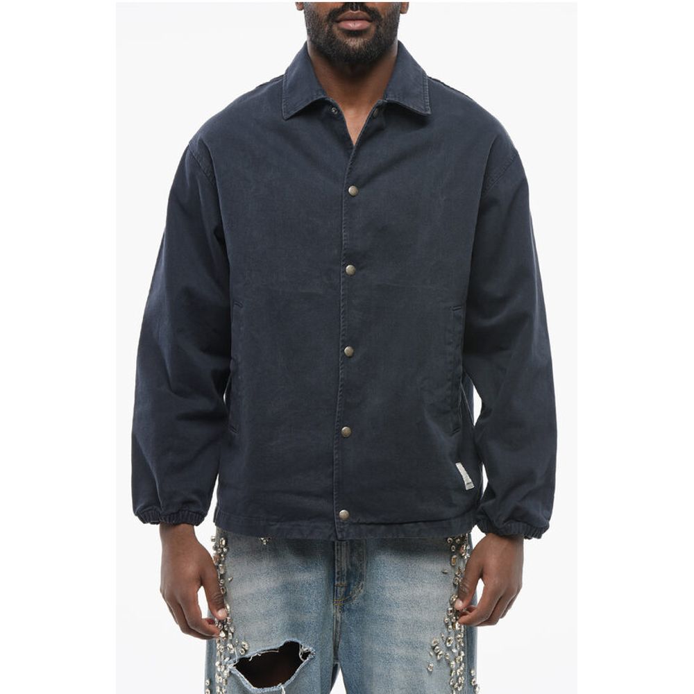 EMPORIO Twill Cotton Overshirt with Snap Buttons
