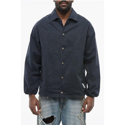 EMPORIO Twill Cotton Overshirt with Snap Buttons