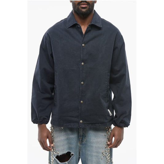 EMPORIO Twill Cotton Overshirt with Snap Buttons
