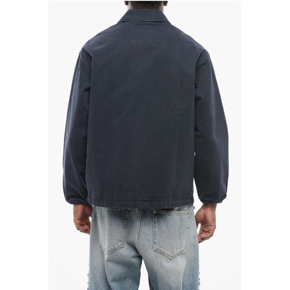EMPORIO Twill Cotton Overshirt with Snap Buttons