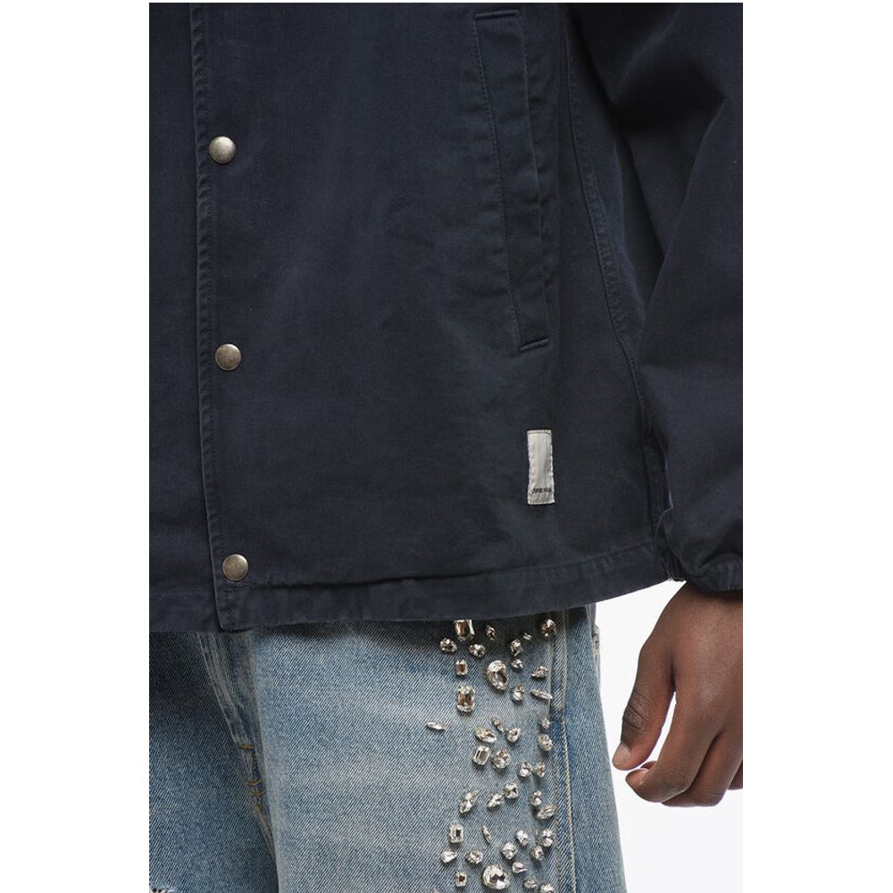 EMPORIO Twill Cotton Overshirt with Snap Buttons