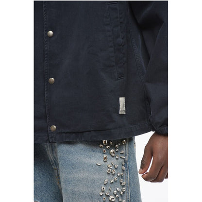 EMPORIO Twill Cotton Overshirt with Snap Buttons