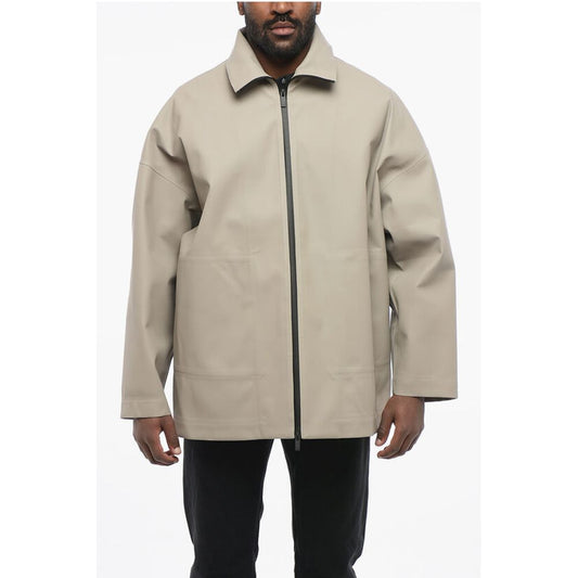 Zip-up Monochrome Nylon Windbreaker