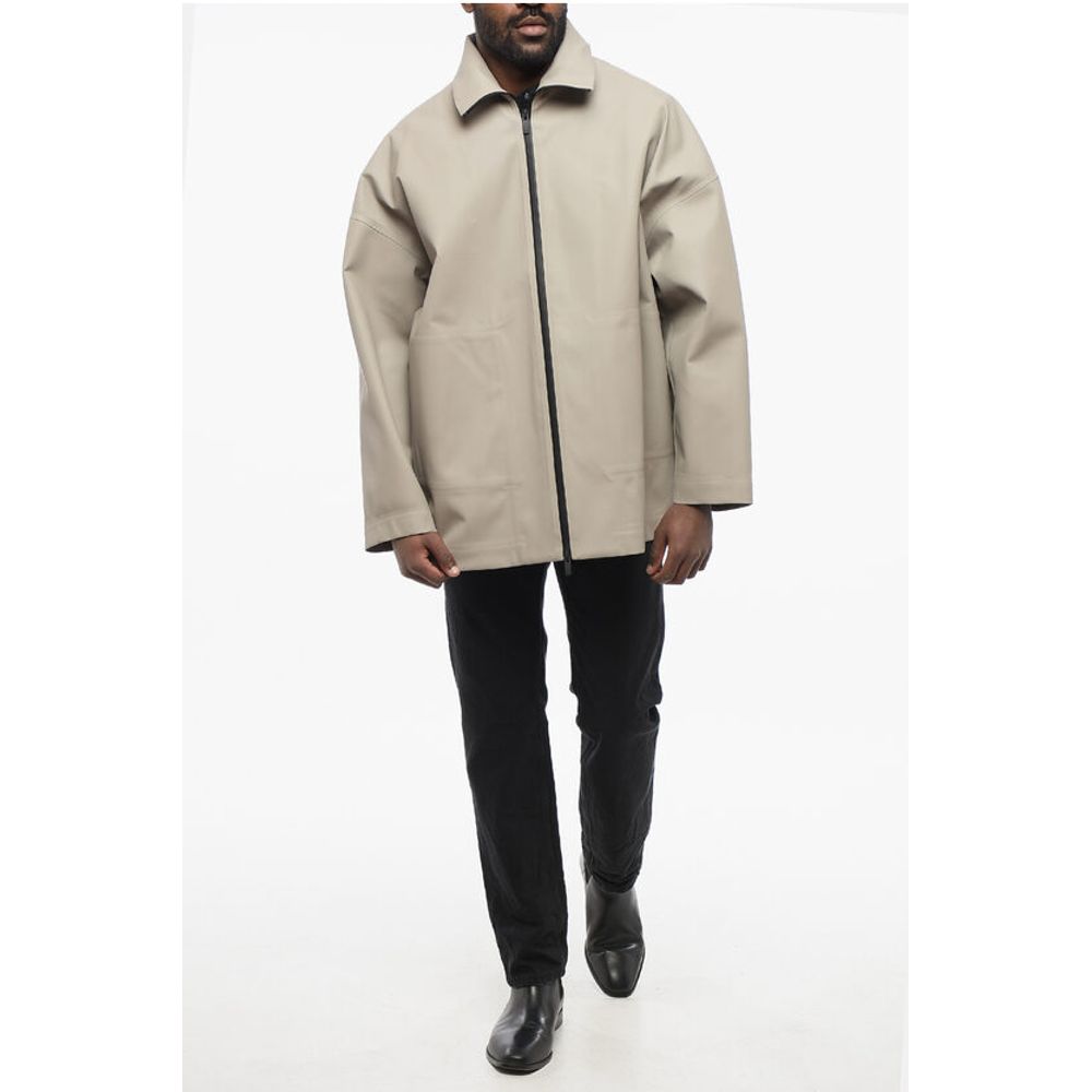 Zip-up Monochrome Nylon Windbreaker