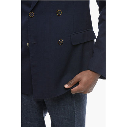 TAORMINA Unlined Light Wool Blazer with Double-breasted Desi