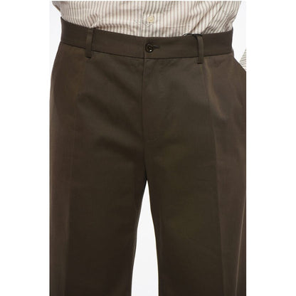 Cotton Wide Leg Chinos Pants