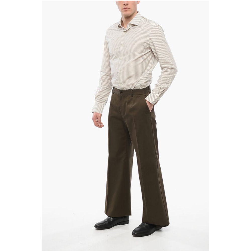 Cotton Wide Leg Chinos Pants