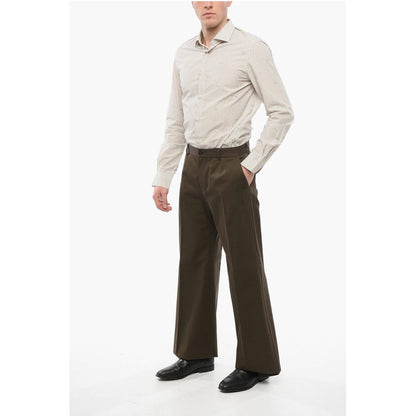 Cotton Wide Leg Chinos Pants