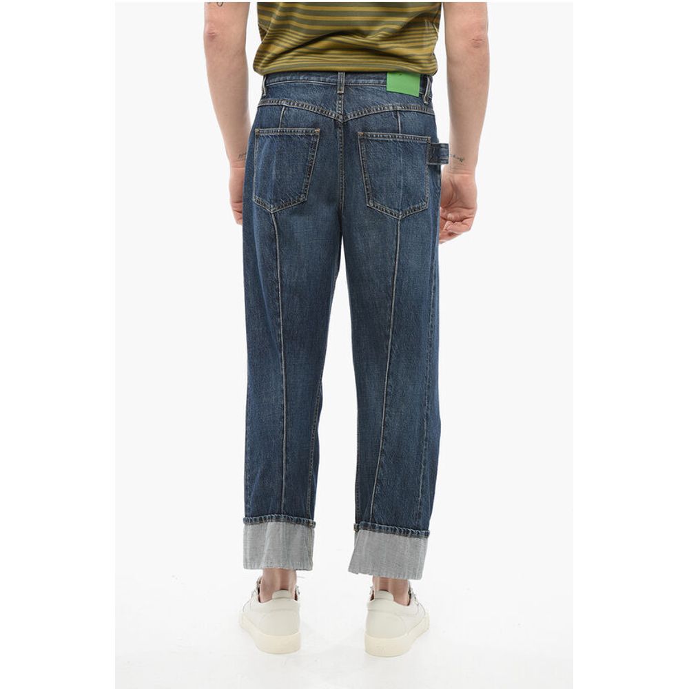 Cropped Fit Baggy Denims with Cuffs 26cm