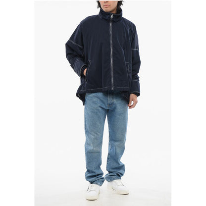 Tech Nylon Parka with Visible Stitichings