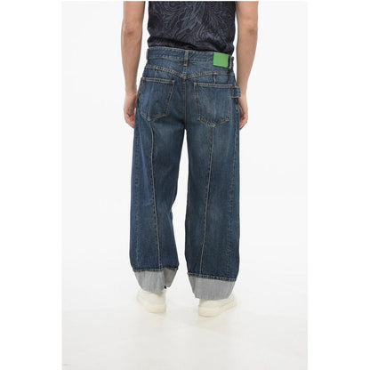 Cropped Fit Baggy Denims with Cuffs 26cm