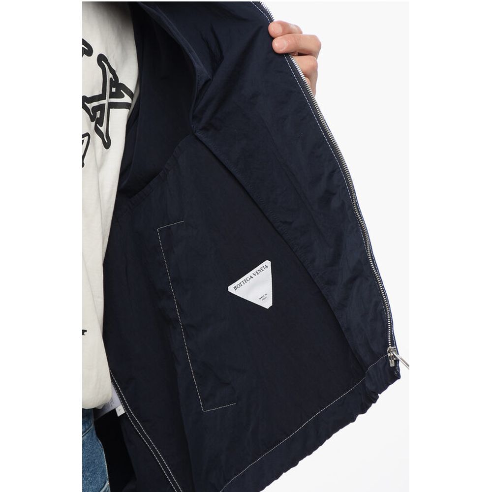 Tech Nylon Parka with Visible Stitichings