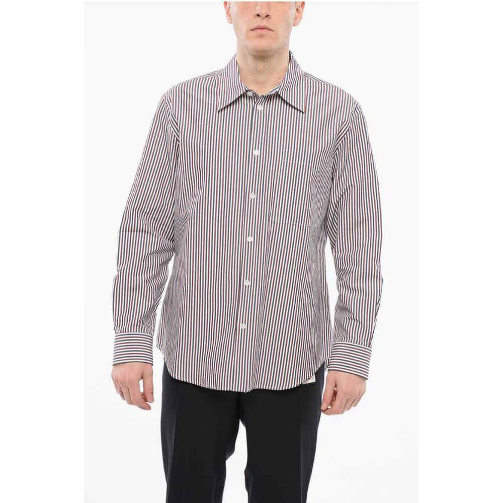 Awning Striped Cotton Shirt with Breast-pocket