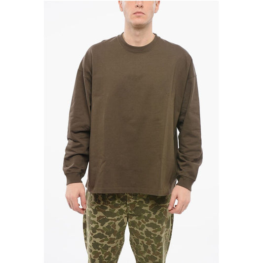 Crew Neck Cotton T-Shirt with Cuffs