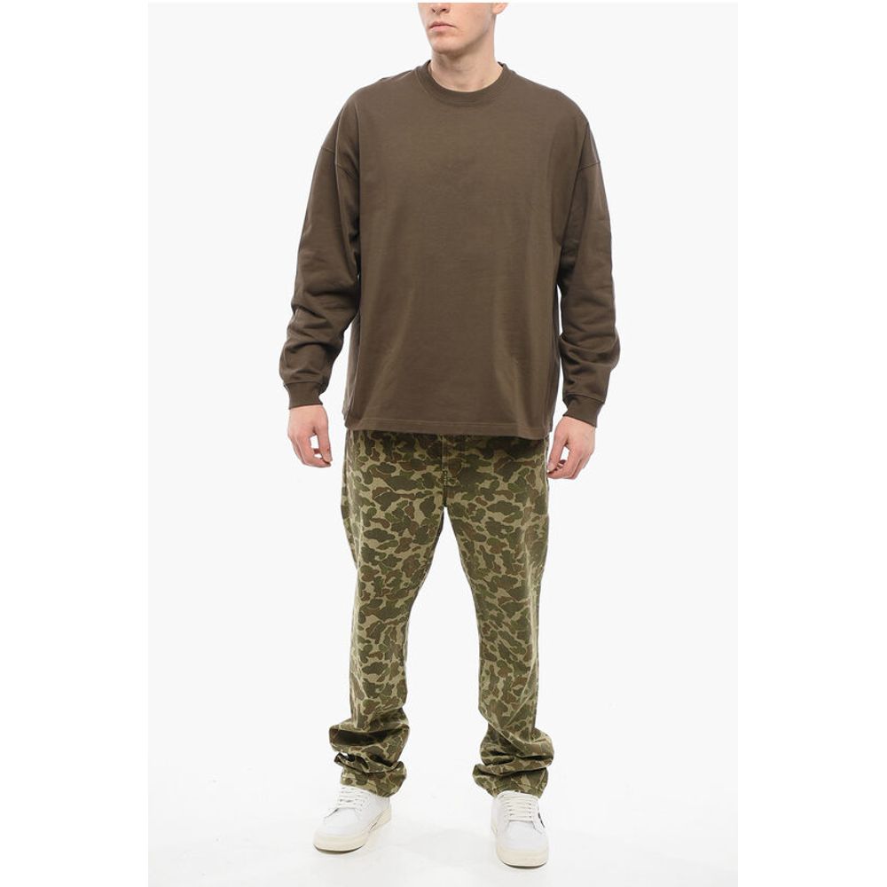 Crew Neck Cotton T-Shirt with Cuffs