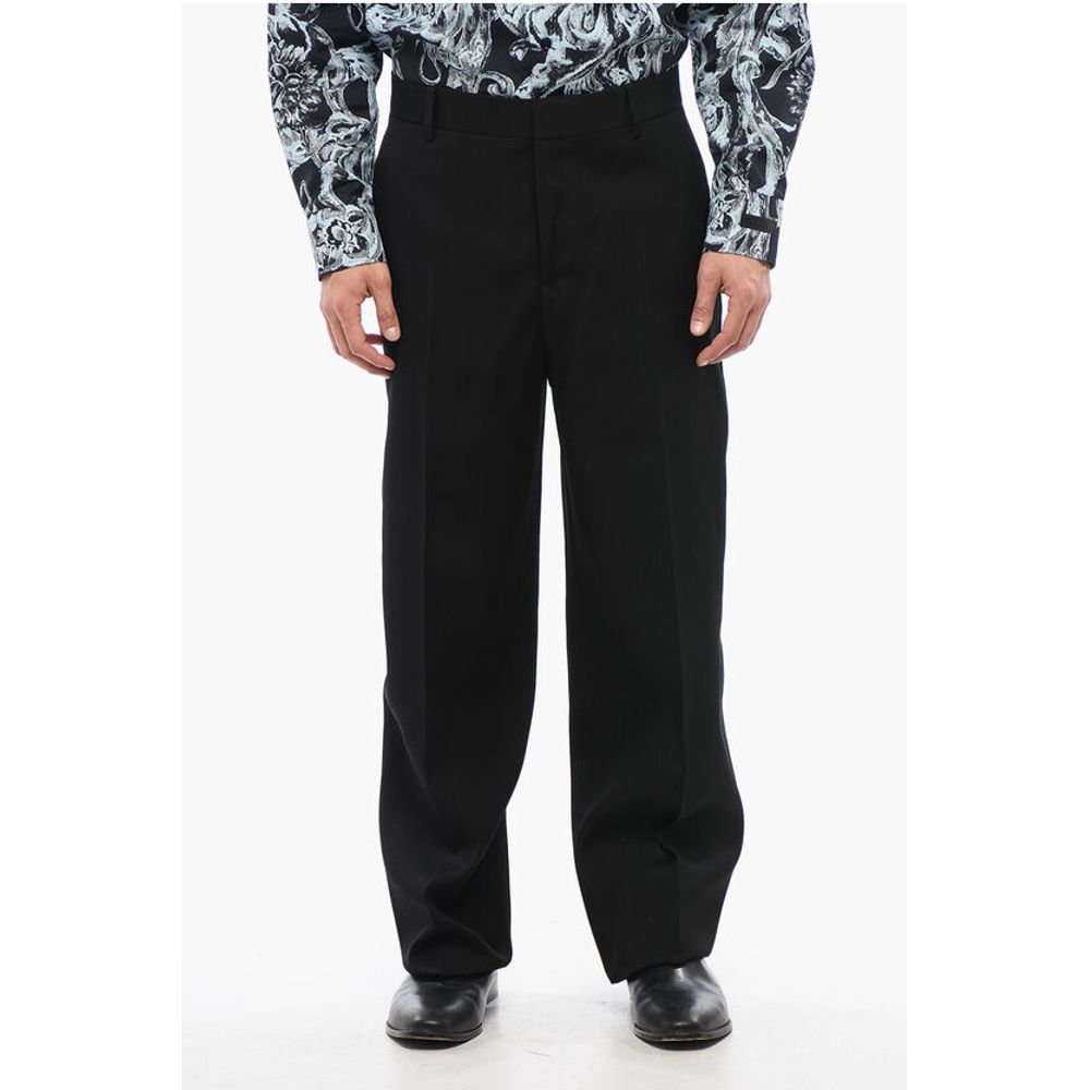 4-Pocketed Virgin Wool Pants with Belt Loops