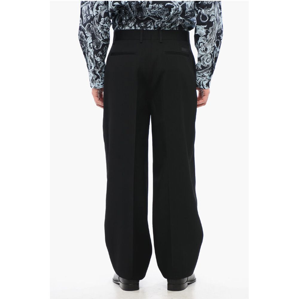 4-Pocketed Virgin Wool Pants with Belt Loops
