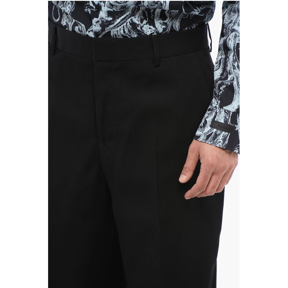 4-Pocketed Virgin Wool Pants with Belt Loops