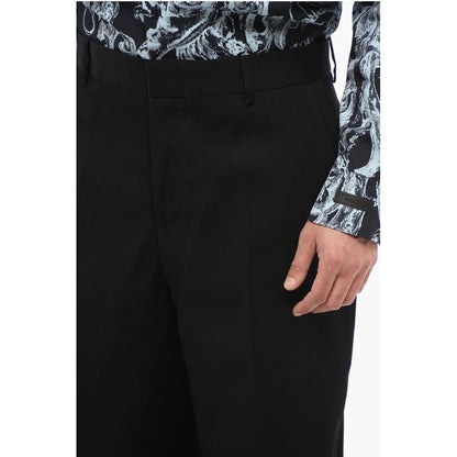 4-Pocketed Virgin Wool Pants with Belt Loops