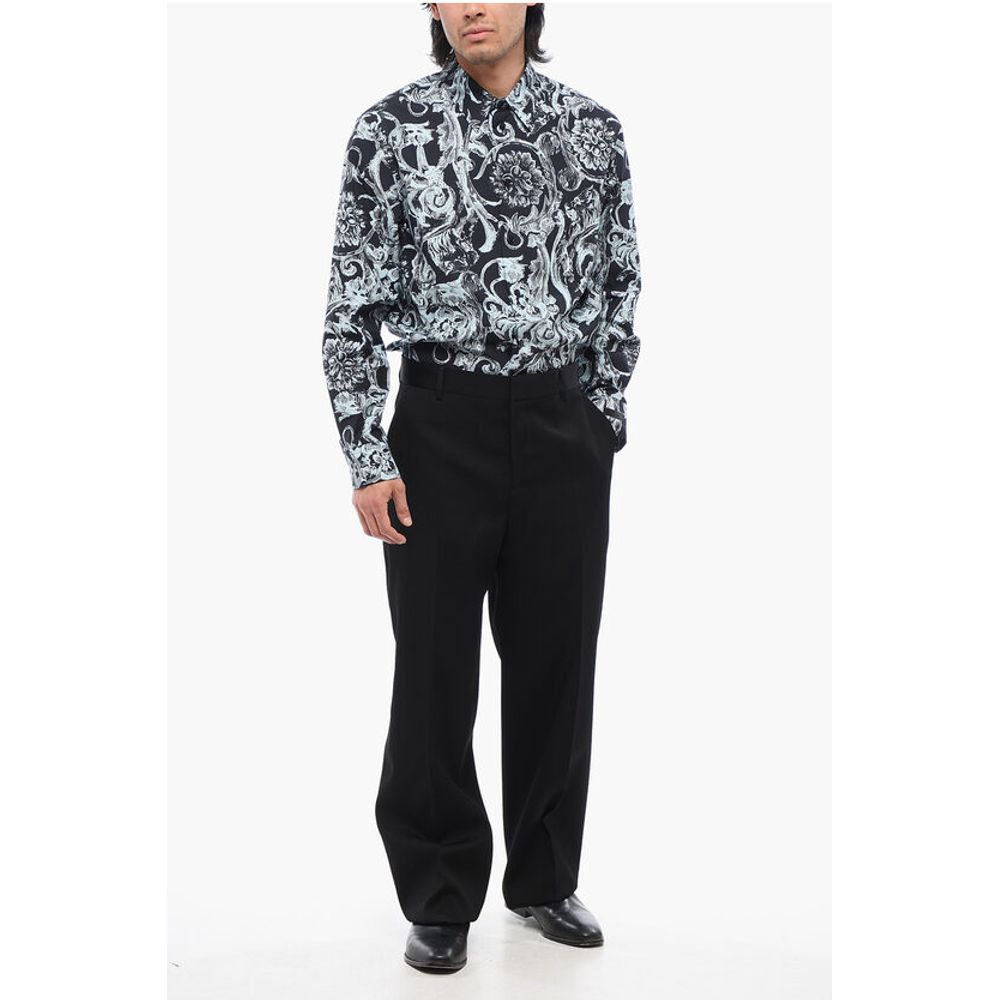4-Pocketed Virgin Wool Pants with Belt Loops