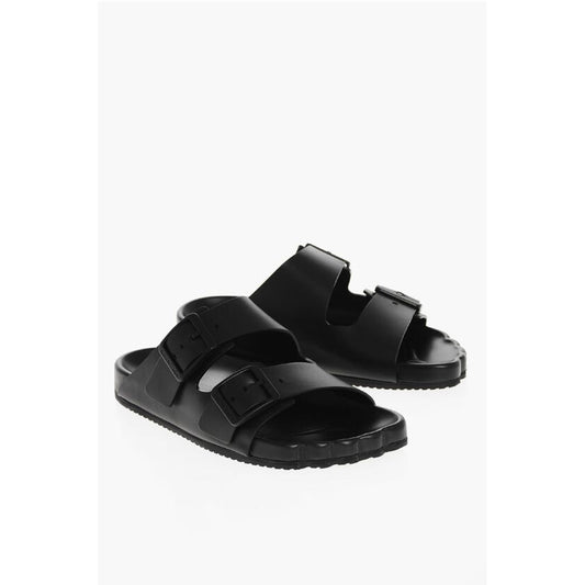 Leather SUNDAY Sliders with Double Buckle